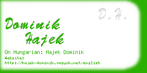 dominik hajek business card